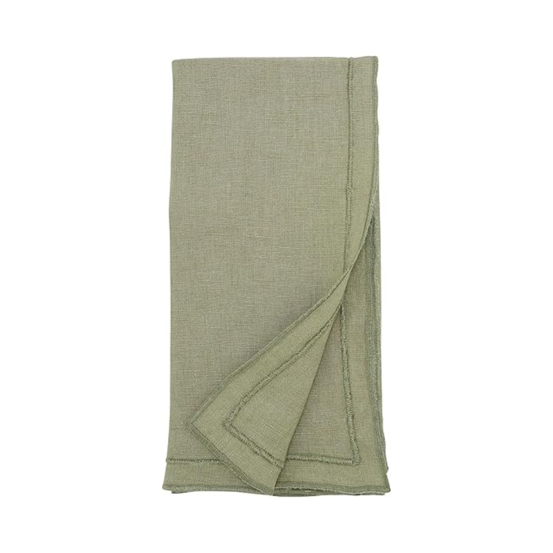 Stonewashed Overlock Border Napkin Set of 4