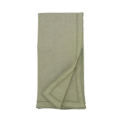 Stonewashed Overlock Border Napkin Set of 4