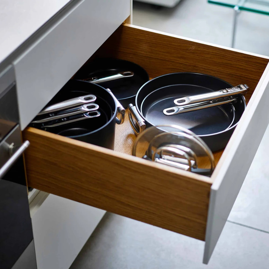 Space Folding Handle Ceramic Non-stick 20cm Blue Frying Pan