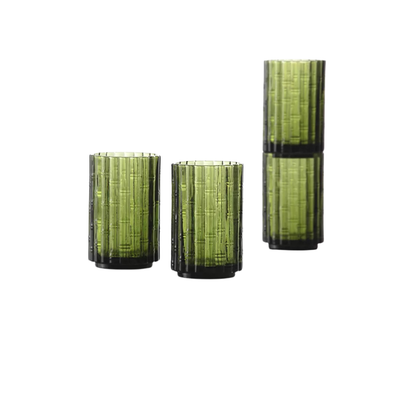 Mahalo Palm Green Beverage 13.5 oz, Set of 4