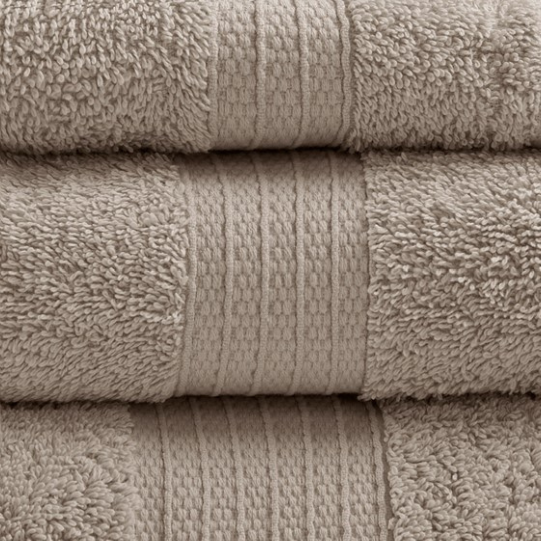 Organic 6 Piece Organic Cotton Towel Set - Tan