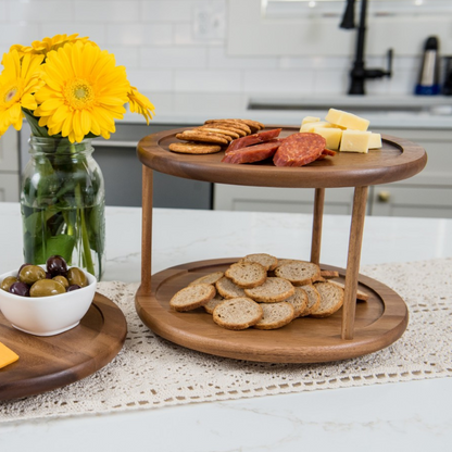 Acacia 2-Tier Turntable