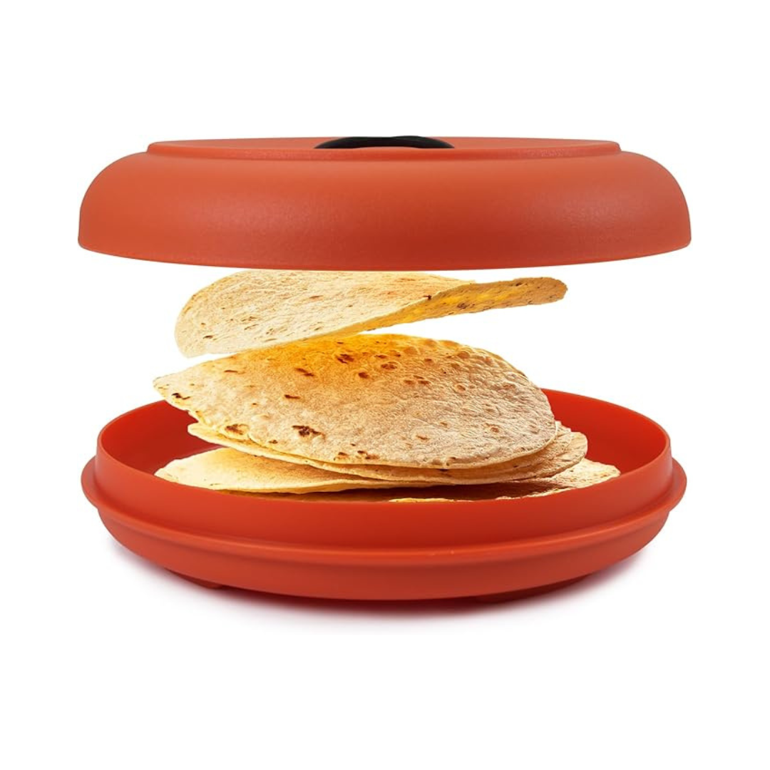 XL Tortilla Warmer  Terra Cotta / Black Handle