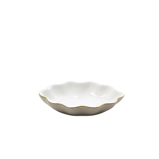 Pavona Soap Dish Porcelain White/Gold