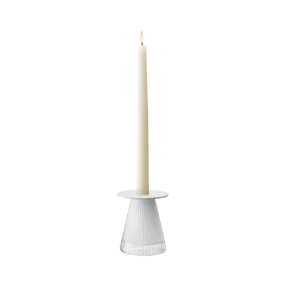 Beacon Candle Holder/Vase H4in White/Chalk White