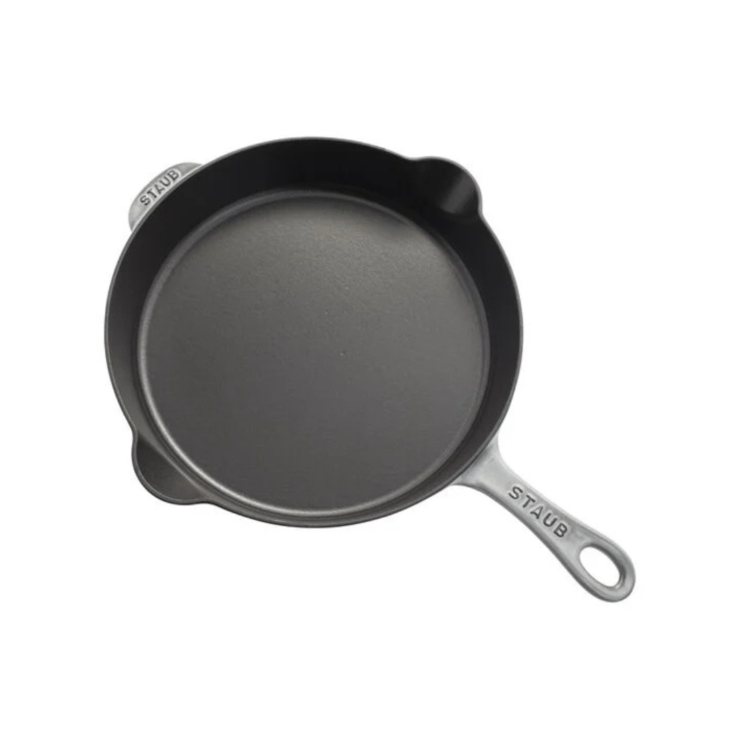 Staub Cast Iron 11-inch, Traditional Deep Skillet, Graphite Grey