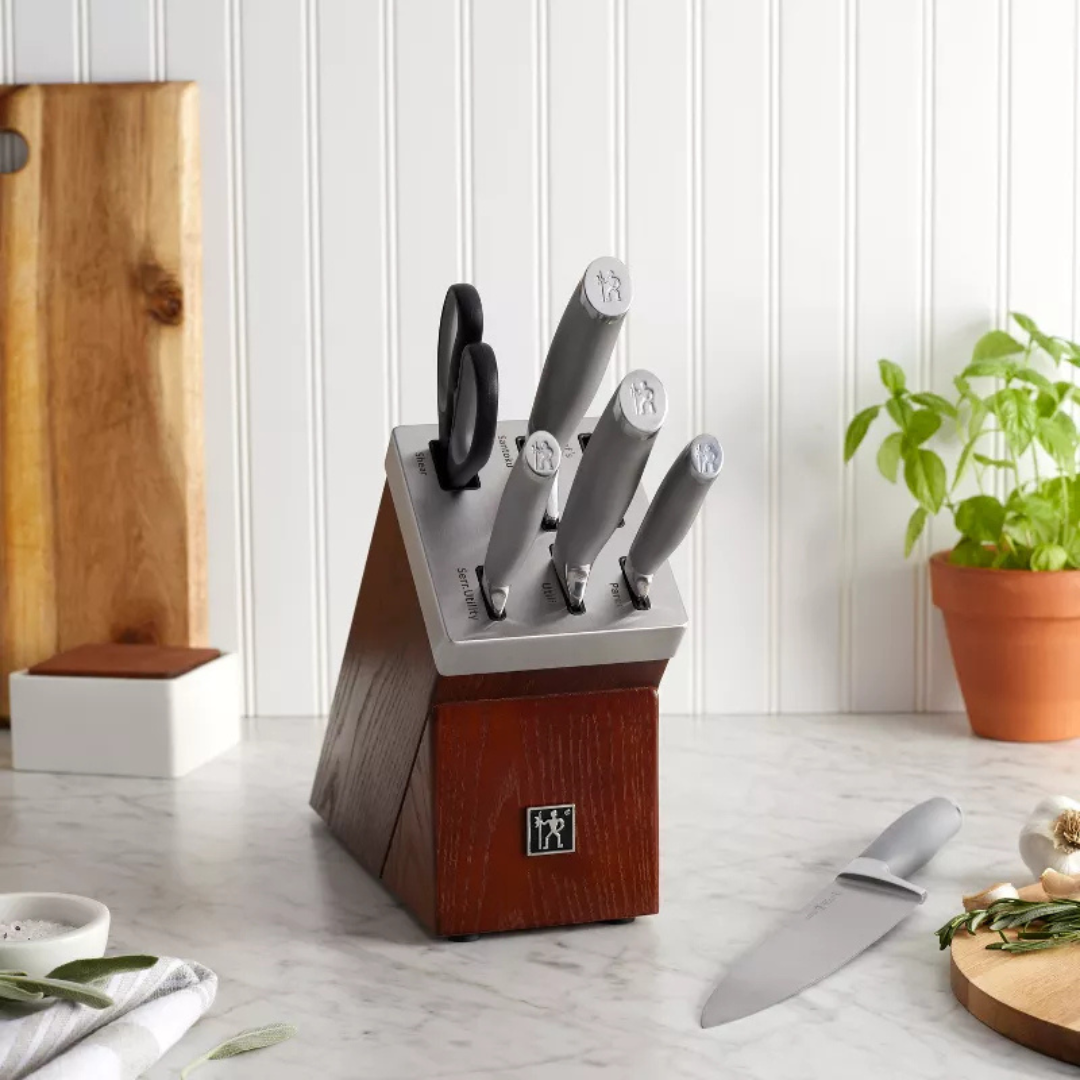 Modernist Self-Sharpening Knife Block 7 Piece Set