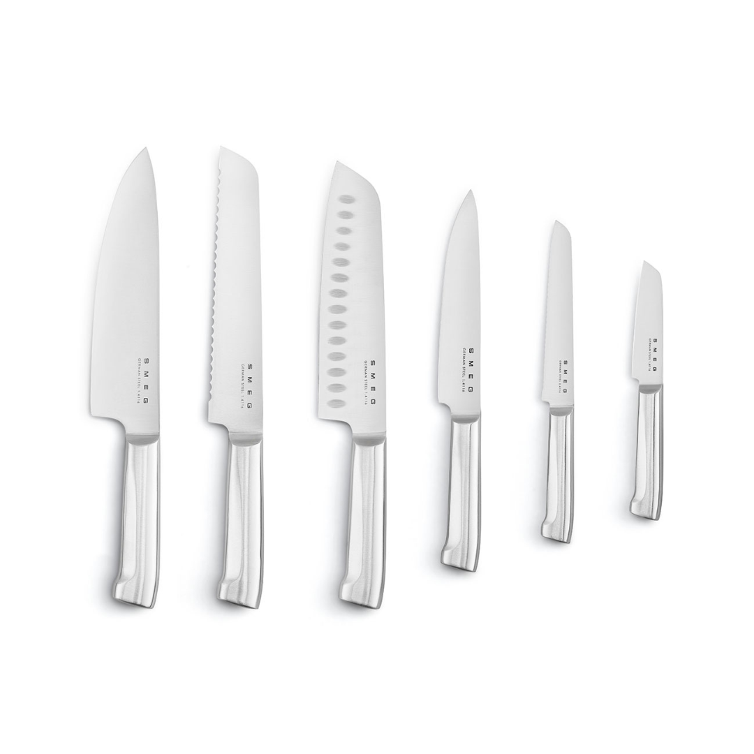 Cream 7-Piece Knife Block Set