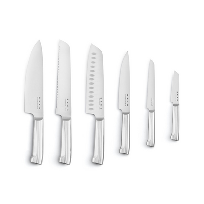 Cream 7-Piece Knife Block Set