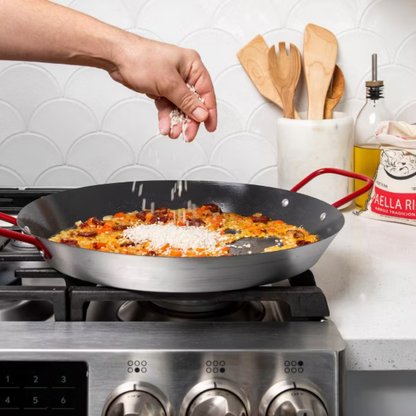 Paella Pan with Red Handles