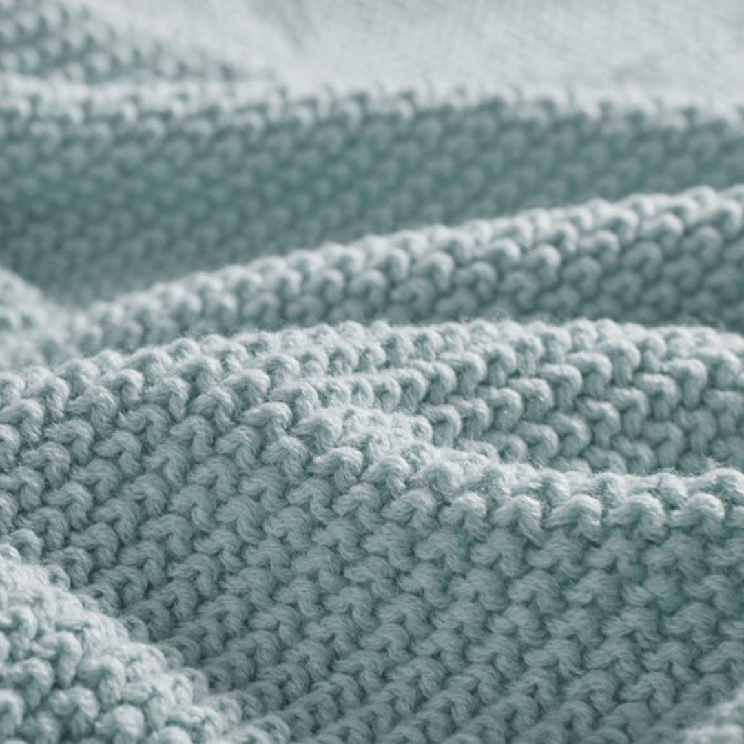 Bree Knit Throw - Light Blue