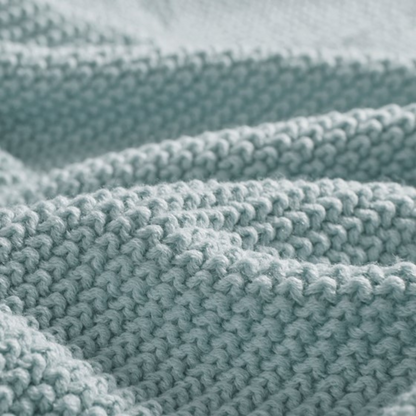 Bree Knit Throw - Light Blue