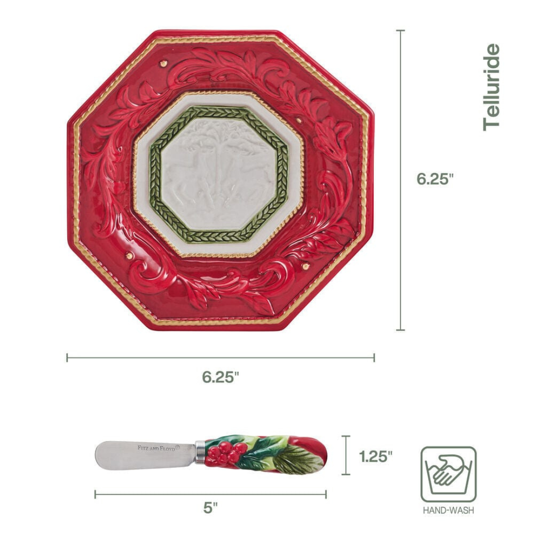 Telluride Appetizer Plate with Spreader