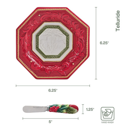 Telluride Appetizer Plate with Spreader