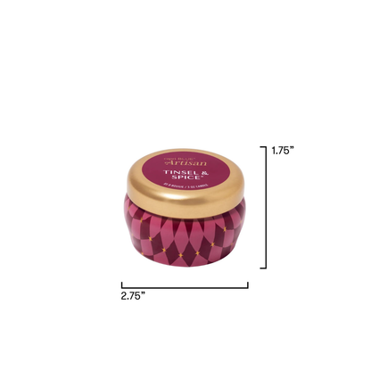 Tinsel & Spice Winter Bazaar Mini Tin Candle