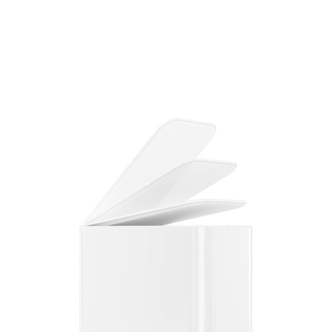 5L Slim Step Can, White Steel