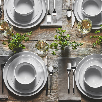 Ceramic 12-pc Dinnerware Set - White