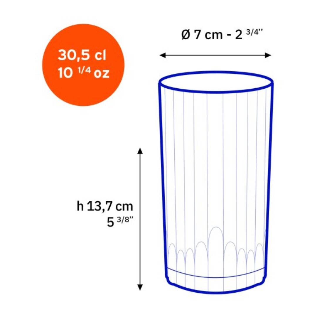 Manhattan Highball Glass - Set of 6