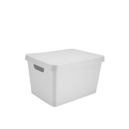 N&T Cavan Storage Box With Lid 17L White