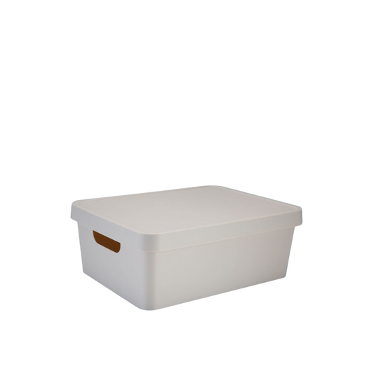 N&T Cavan Storage Box With Lid 11L White