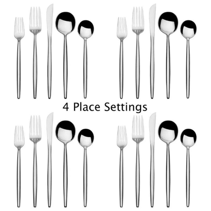 Forged Shea 20 Piece Flatware Set, Service for 4