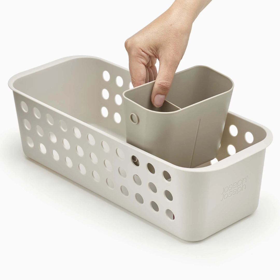 EasyStore™ Slimline Ecru Bathroom Storage Basket