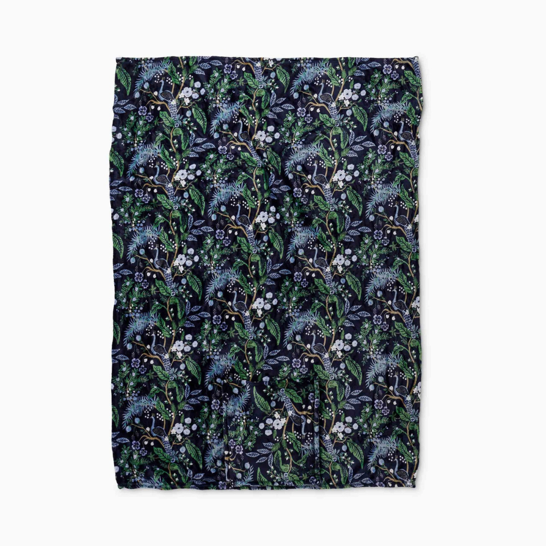 Peacock Travel Fleece Blanket