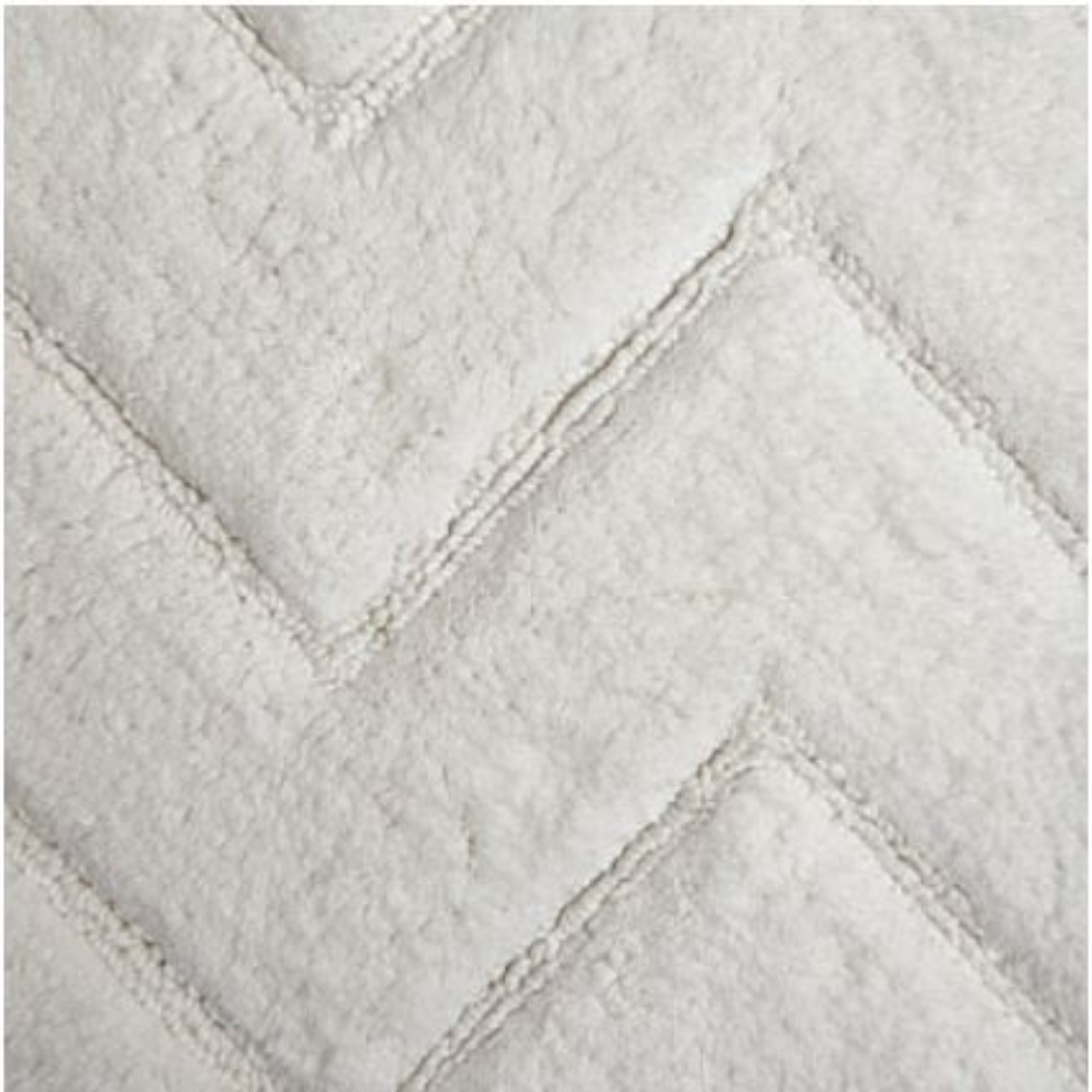 Chevron Bath Mat 100% Cotton White 20"X 30" Gsm 1830