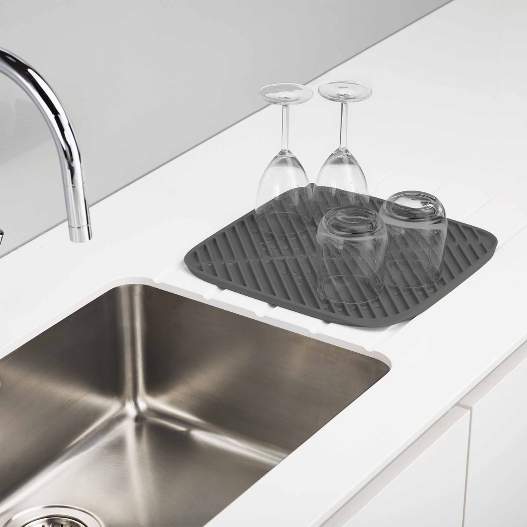 Flume™ Grey Dish Draining Mat