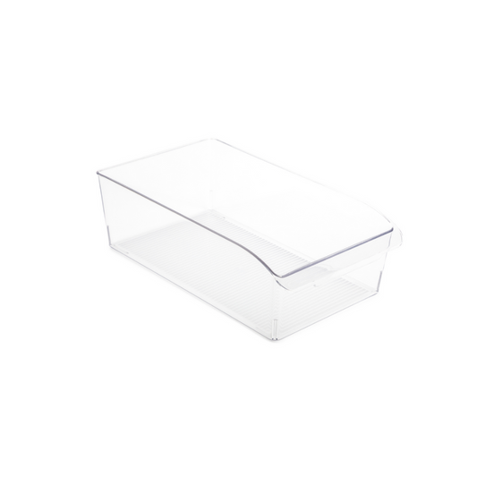 Storage Bin with Front Handle - Clear