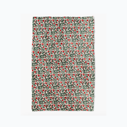 Christmastide Pomegranate Fleece Blanket