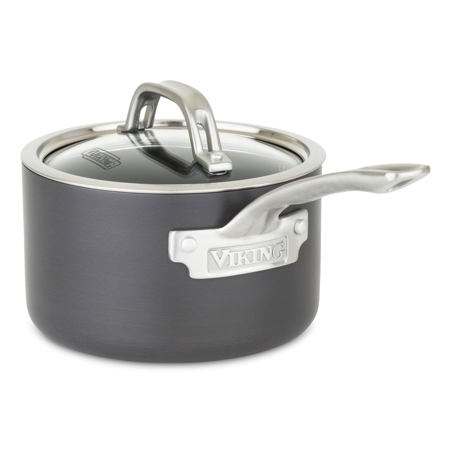 Hard Anodized Nonstick 2-Quart Sauce Pan with Glass Lid