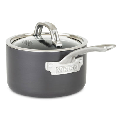 Hard Anodized Nonstick 2-Quart Sauce Pan with Glass Lid