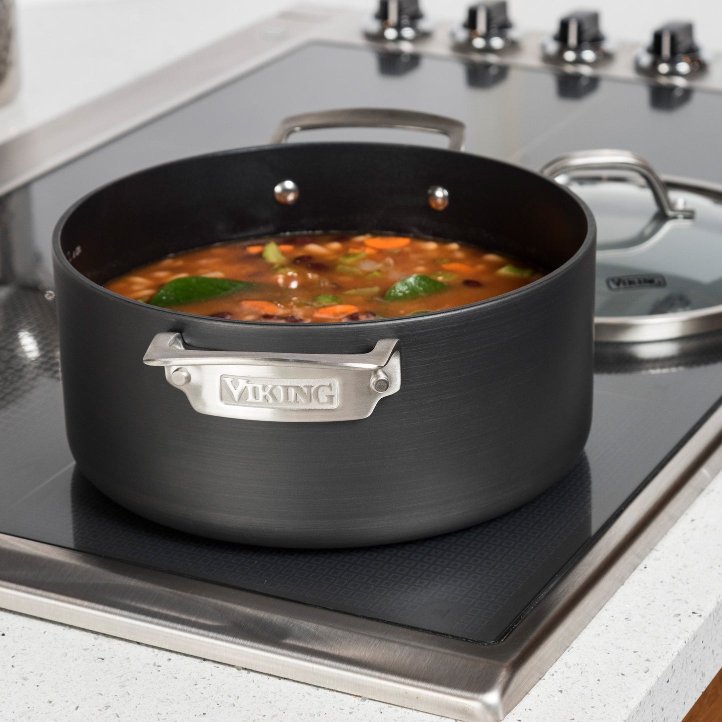 Hard Anodized Nonstick 10-Piece Cookware Set with Glass Lids