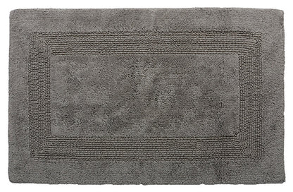 Serenity Bath Mat Reversible 100% Cotton Tufted Grey 20" X 32"