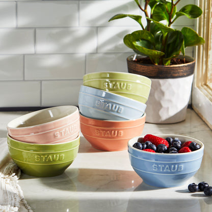 Staub Ceramic 6-pc 12.8 oz. Small Universal Bowls in Macaron Pastel Colors