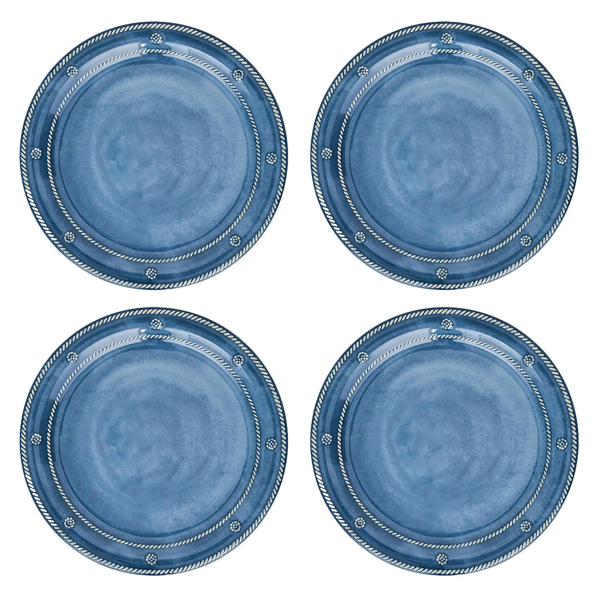 Berry & Thread Melamine Dinner Plate Set/4 - Ocean