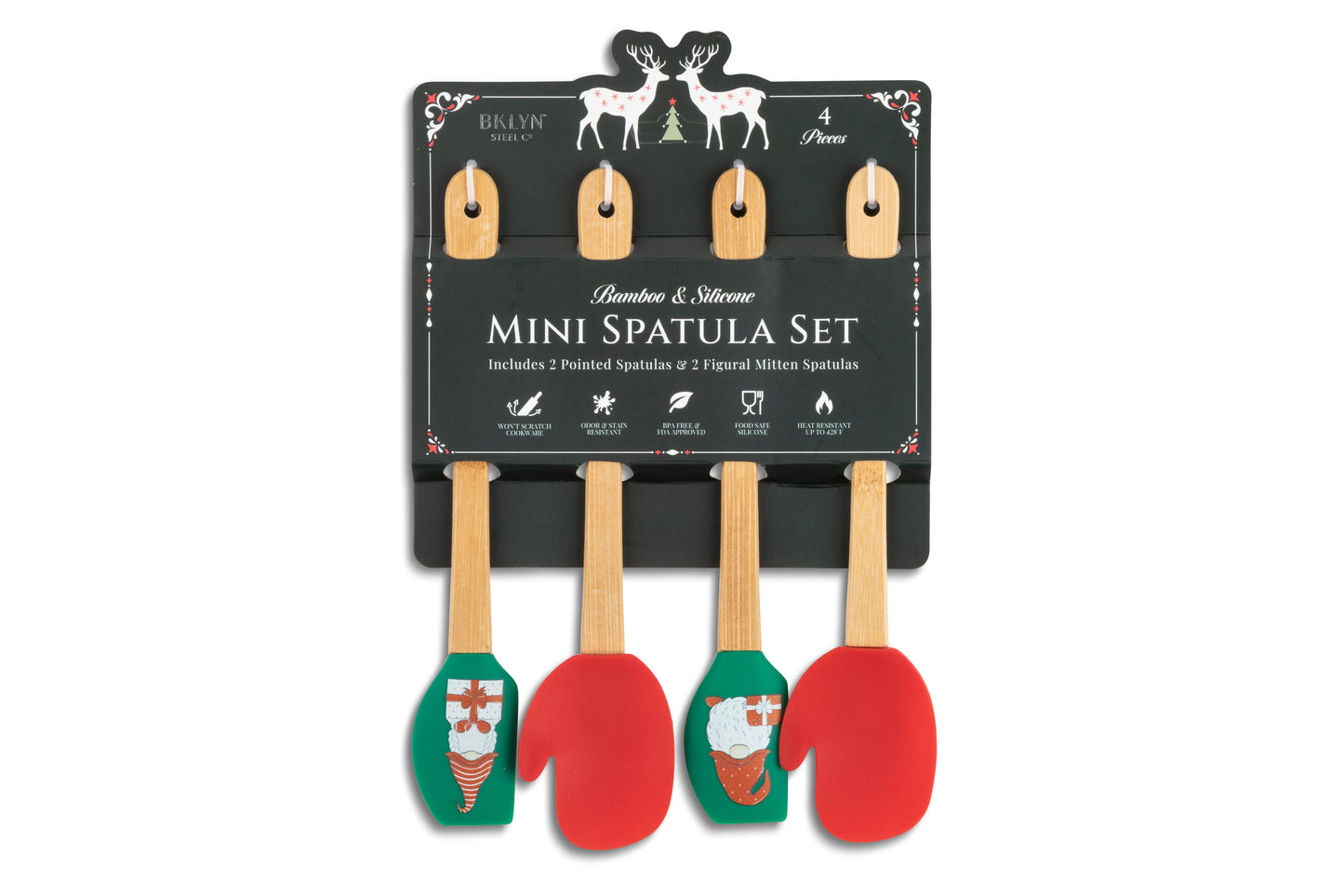 4pc Mini B&S Pointed/Figural Spatulas Set - Gnome