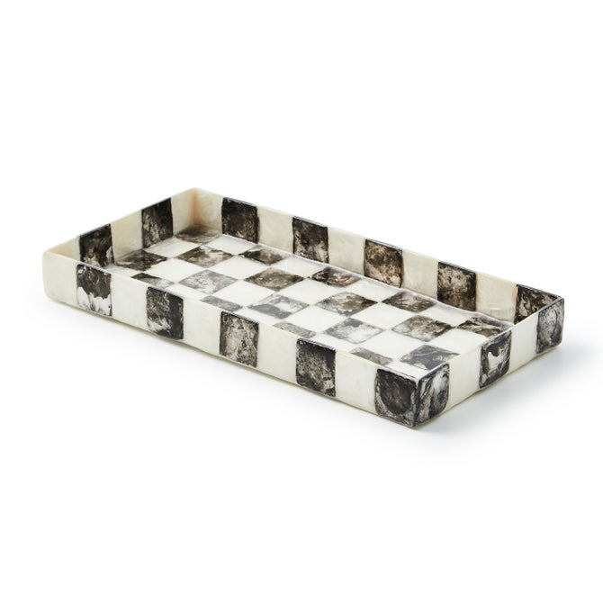 Courtly Check Capiz Vanity Tray