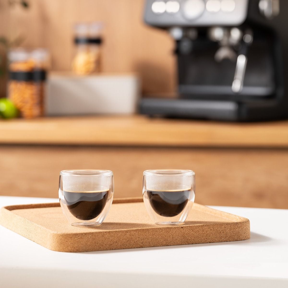 Set of 2 Double Wall Glass, 2.5 oz