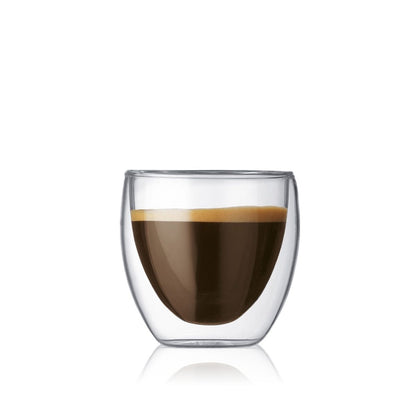 Set of 2 Double Wall Glass, 2.5 oz