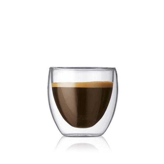 Set of 2 Double Wall Glass, 2.5 oz