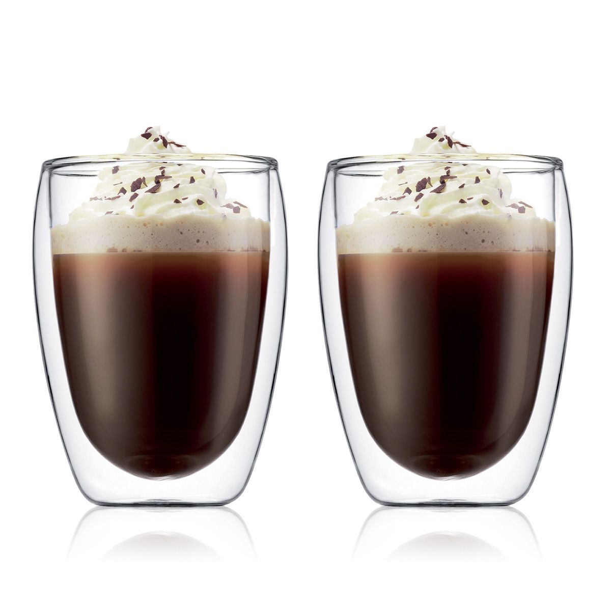 Double Wall Glasses, Medium 12 Oz, Set of 2