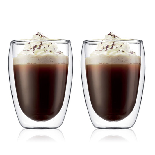 Double Wall Glasses, Medium 12 Oz, Set of 2