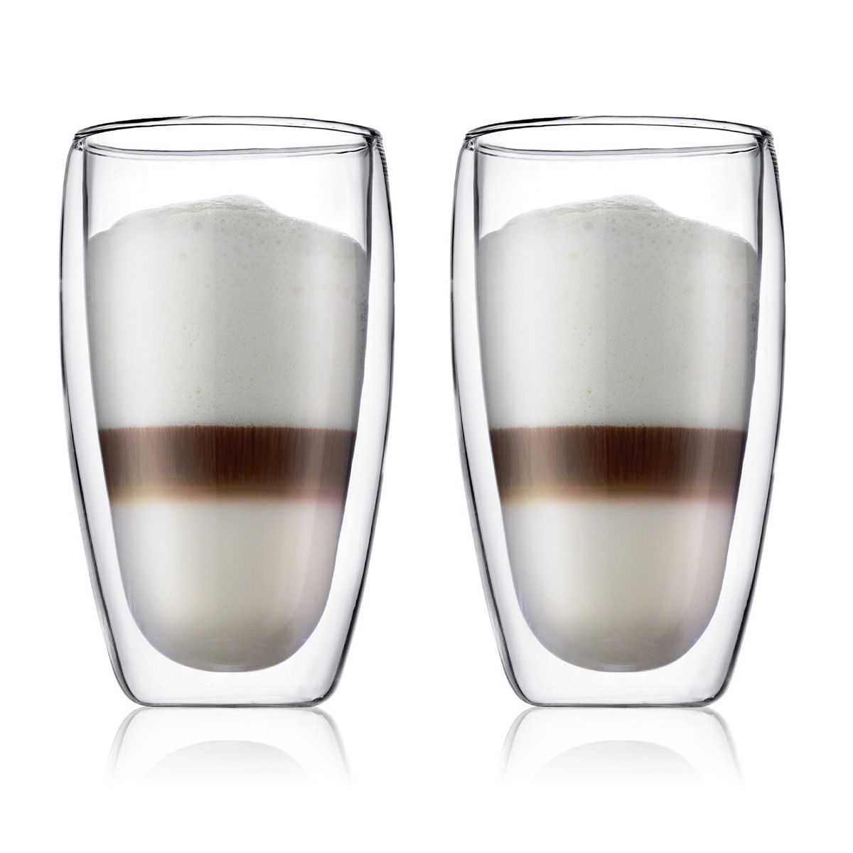 Set of 2 15 oz Double Wall Glasses, Large
