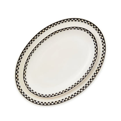 Courtly Check Everyday Oval Platters, Set of 2