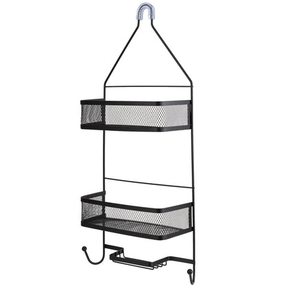 Arise Shower Caddy with Mesh Shelves Matte Black