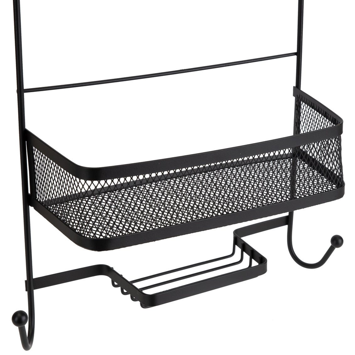 Arise Shower Caddy with Mesh Shelves Matte Black