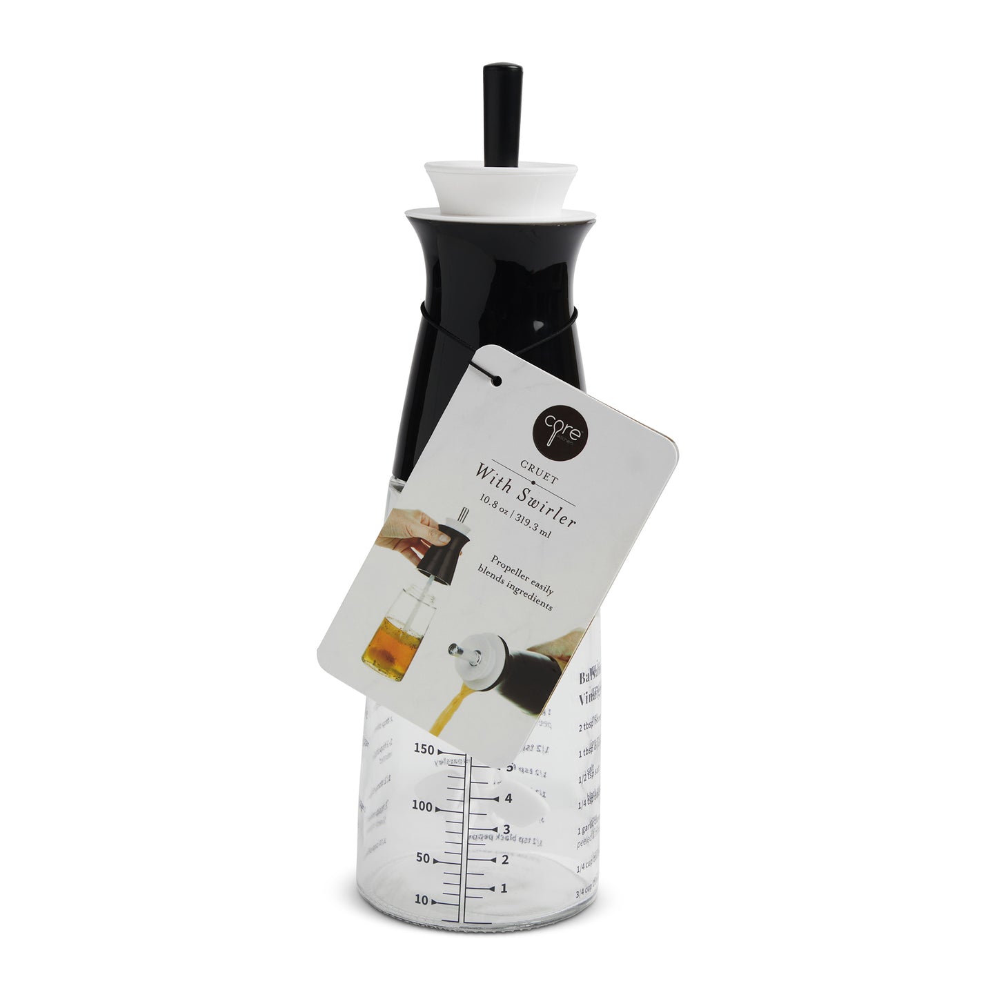10.8oz Cruet W/ Swiler & Recipe Guide Onyx