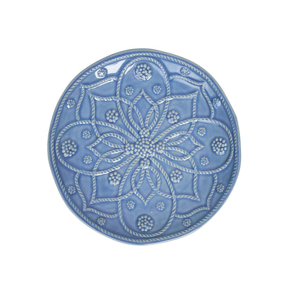 Jardins du Monde Side/Cocktail Plate Assorted Set/4 - Chambray